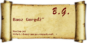 Basz Gergő névjegykártya
